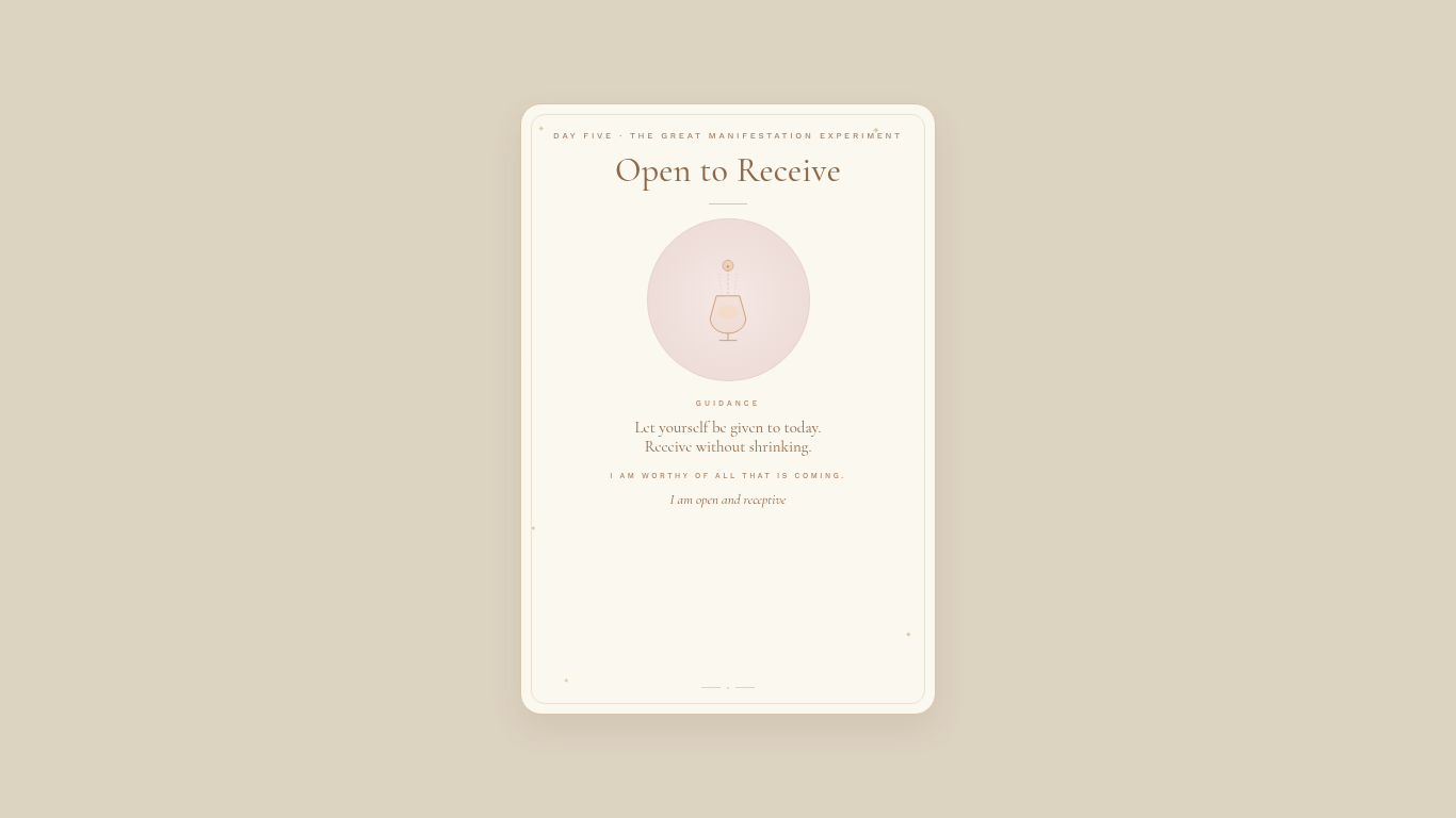 Day 5 — Open to Receive