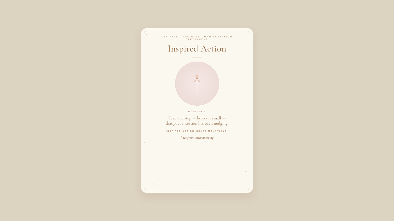 Day 9 — Inspired Action