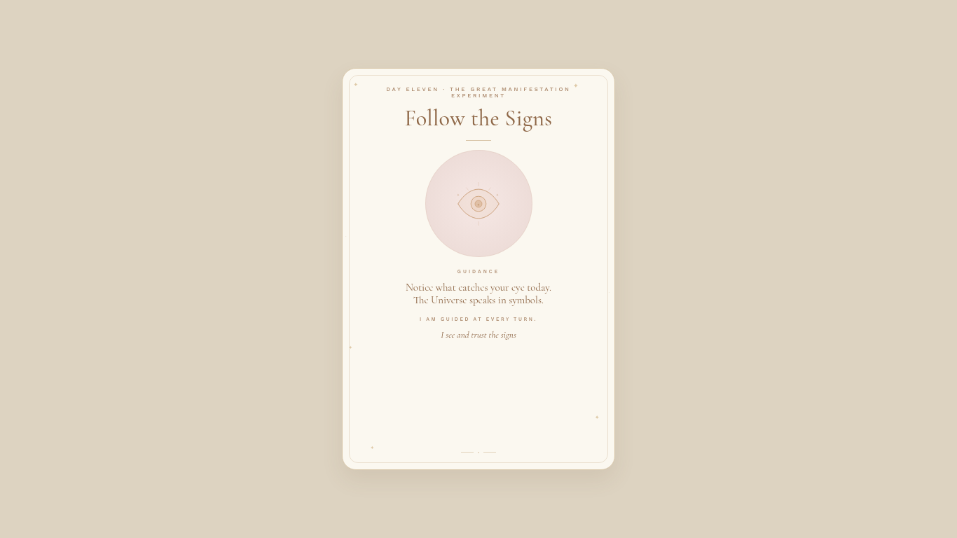 Day 11 — Follow the Signs