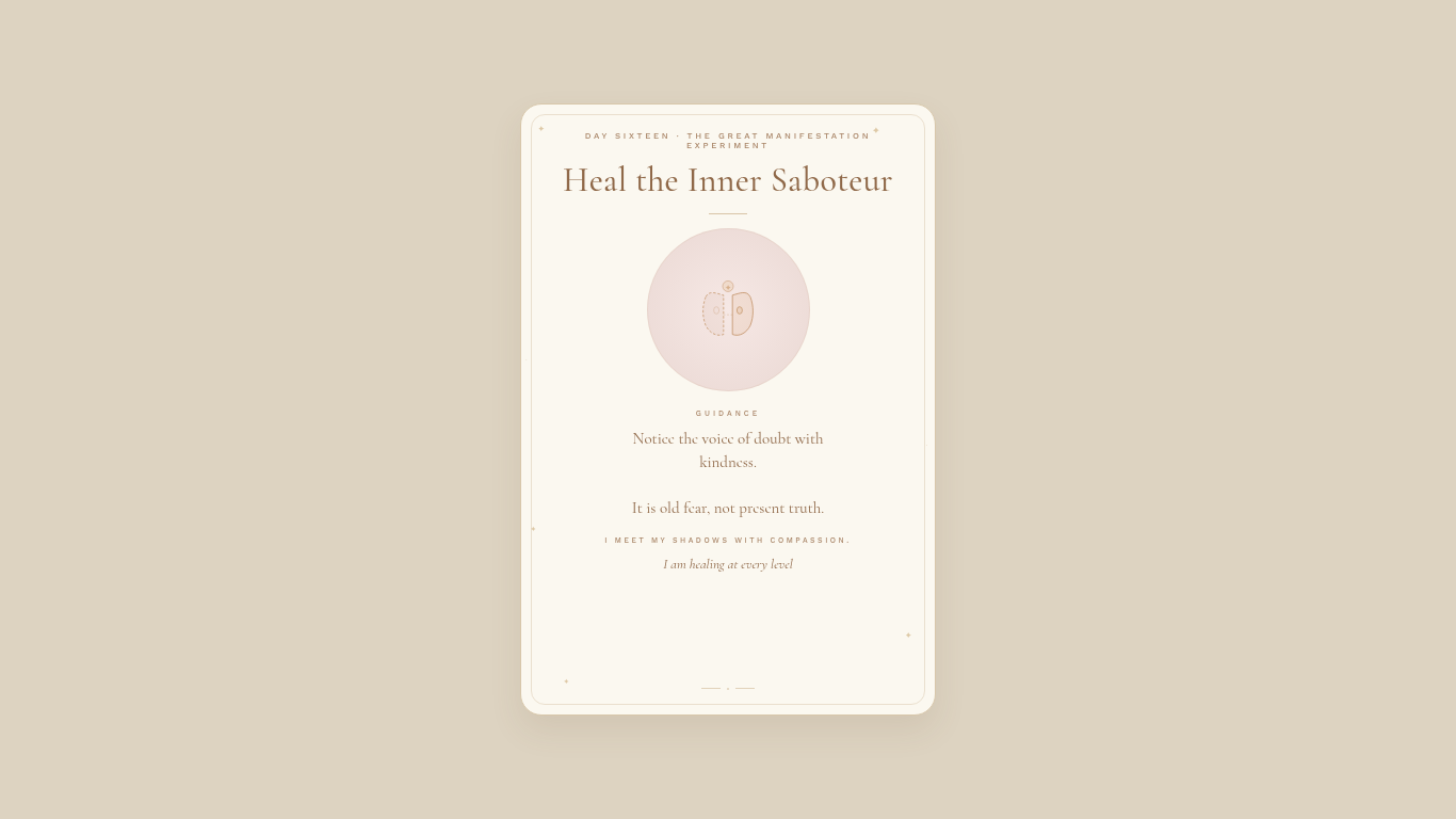 Day 16 — Heal the Inner Saboteur